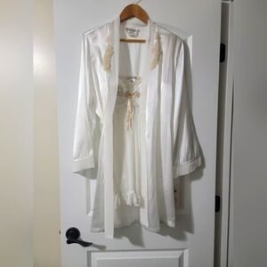 Linea Donatello Sonya Satin Chemise Nightgown - Ivory